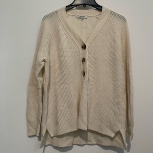 Madewell Lyle Henley sweater cream small